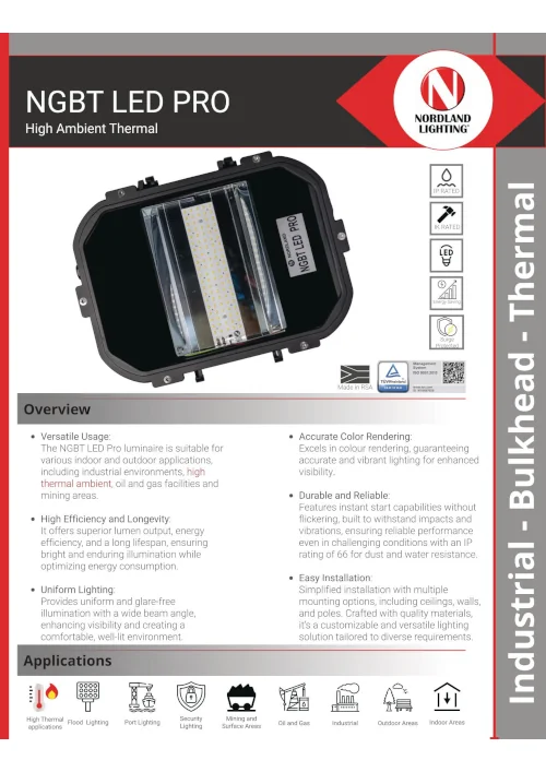 NL56 Nordland NGBT LED Pro Luminaire High Thermal